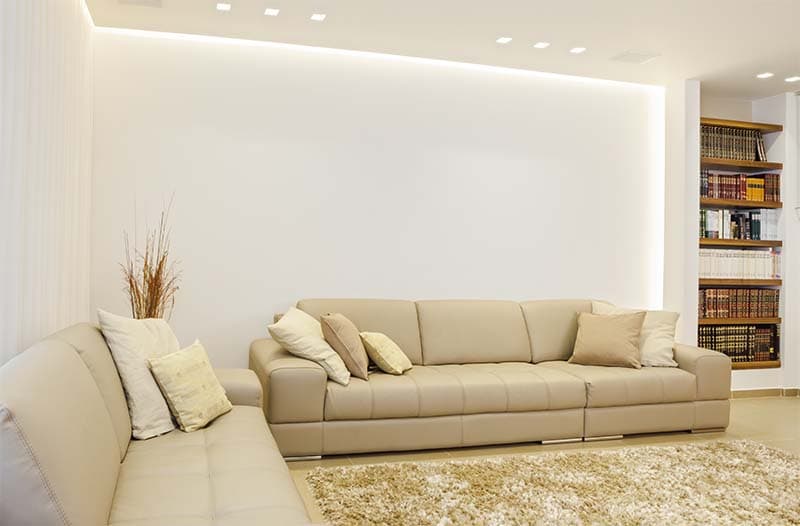 Shwet Patra, Pure White Wallpaper Mural shown in a room
