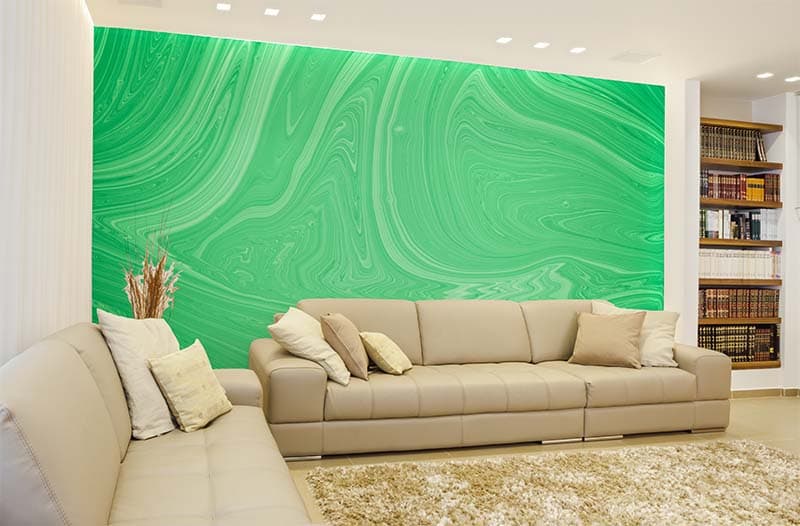 Mint Green Oil Paint Texture Wallpaper Mural shown in a room
