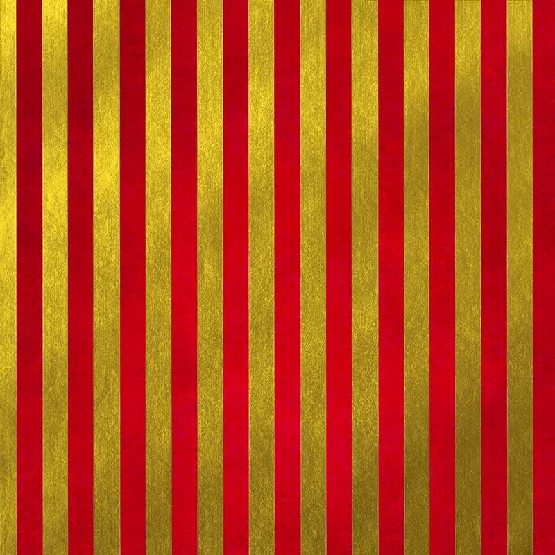 Red and Gold Luxe Stripes Wallpaper Mural pattern detail