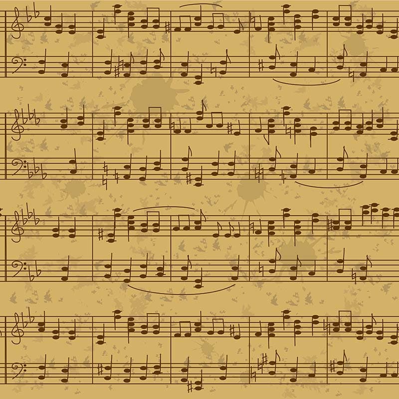 Harmonic Notes Sheet Music Wallpaper Mural pattern detail
