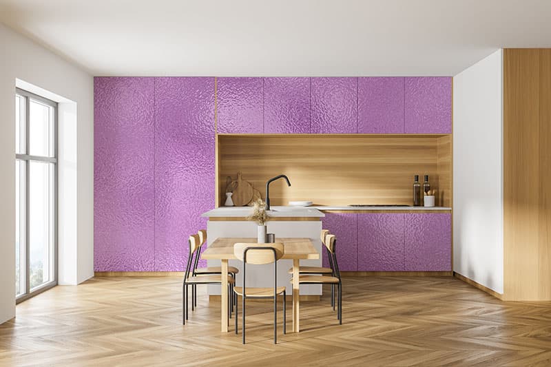 Lavender Foil Texture Wallpaper Mural shown in a room