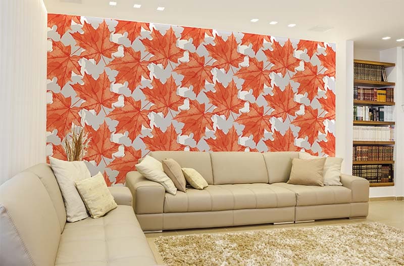 Autumn Bliss Wallpaper Mural shown in a room