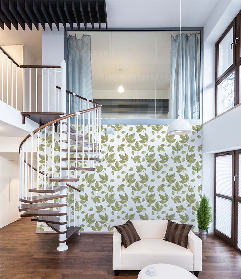 Maple Foliage Fantasy Wallpaper Mural shown in a room