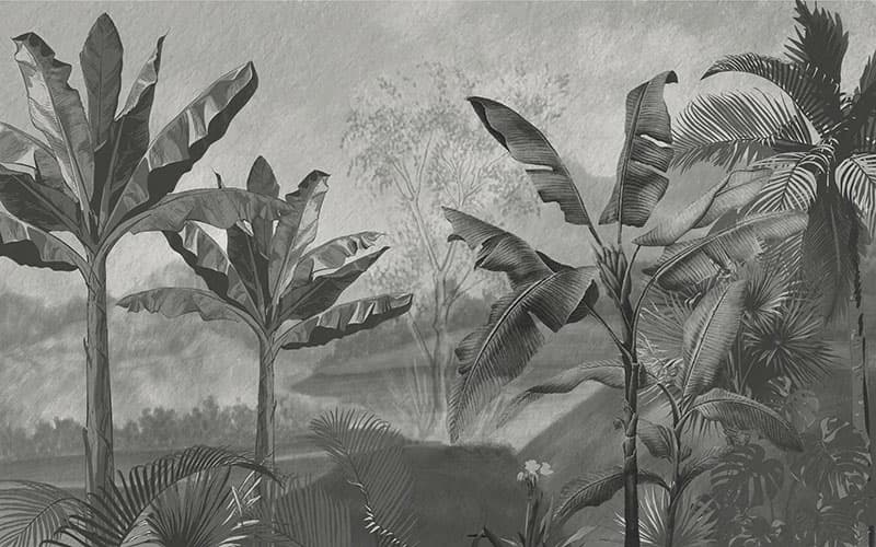 Twilight Tropics Wallpaper Mural pattern detail