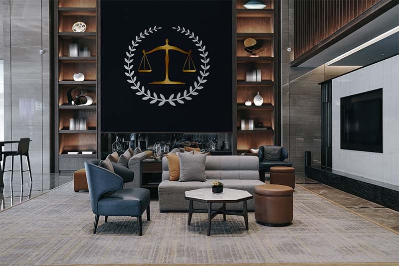 Balanced Elegance Wallpaper Mural shown in a room
