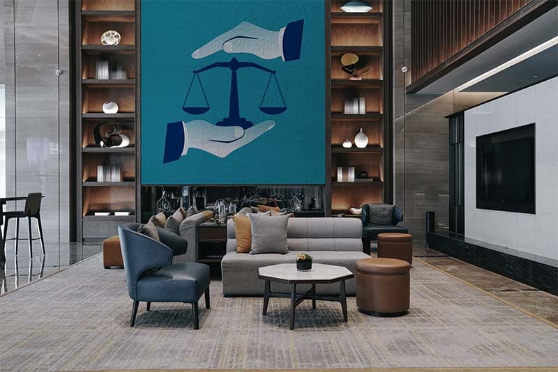 Civil Rights Law and Justice Wallpaper Mural shown in a room