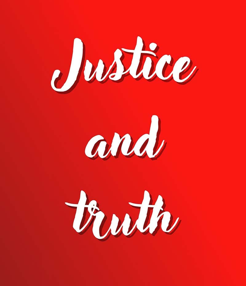 Justice and Truth Typography Wallpaper Mural pattern detail