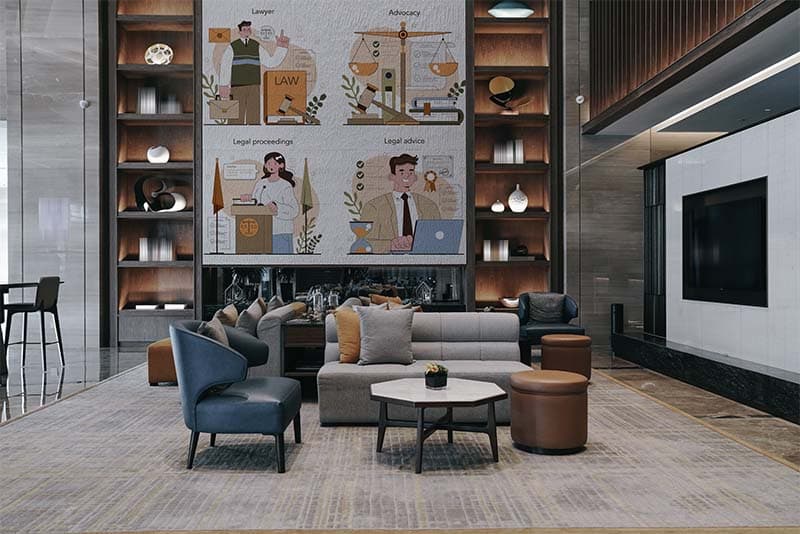 Justice Horizon Wallpaper Mural shown in a room
