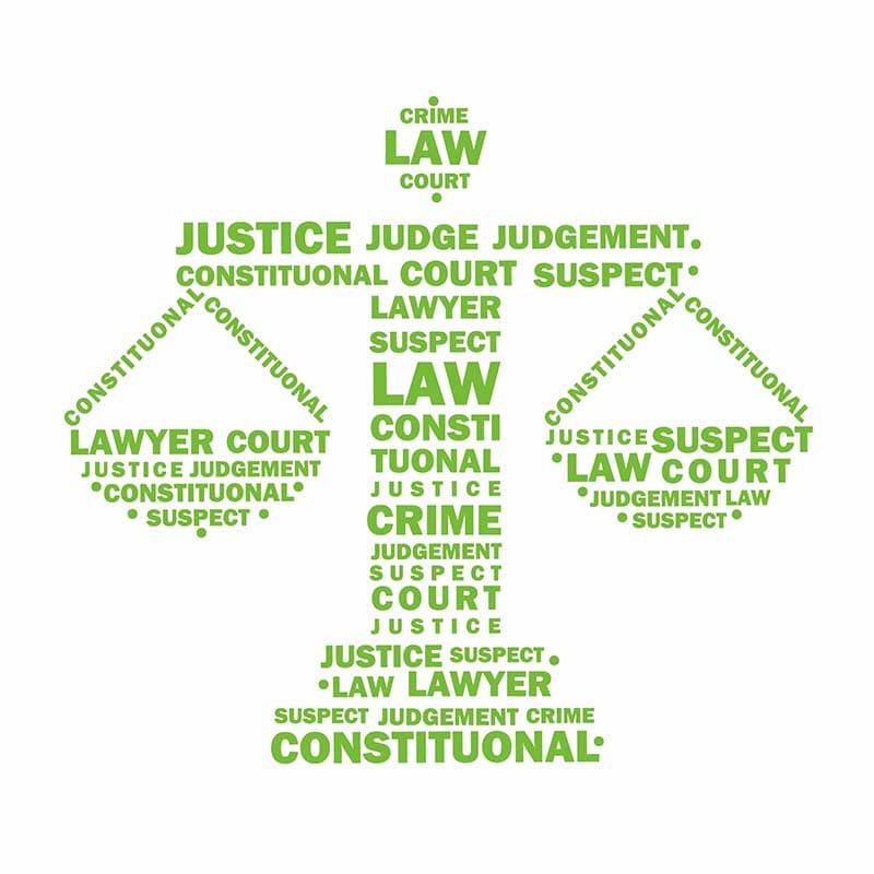Law and Justice Typography Wallpaper Mural pattern detail