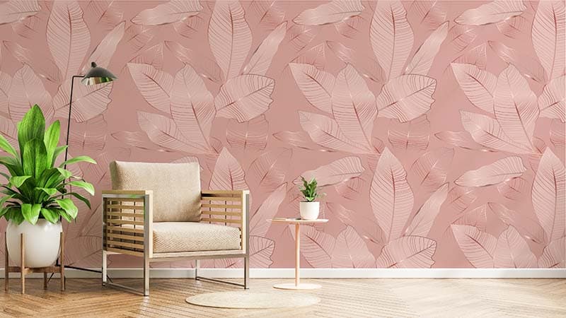 Banana Breeze Wallpaper Mural shown in a room