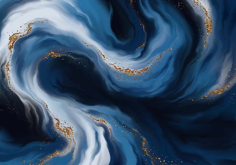 Unique Luxurious Blue Marble Wallpaper Mural pattern detail