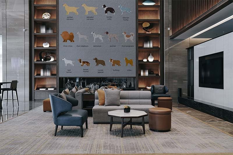 Fur-Ever Breeds Wallpaper Mural shown in a room