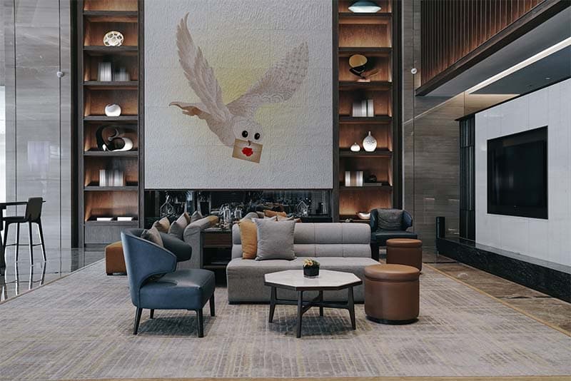 Hedwig, The Messenger Owl Wallpaper Mural shown in a room