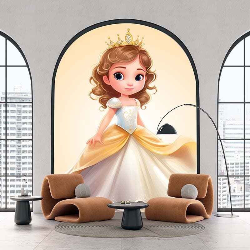 Royal Little Princess Wallpaper Mural shown in a room