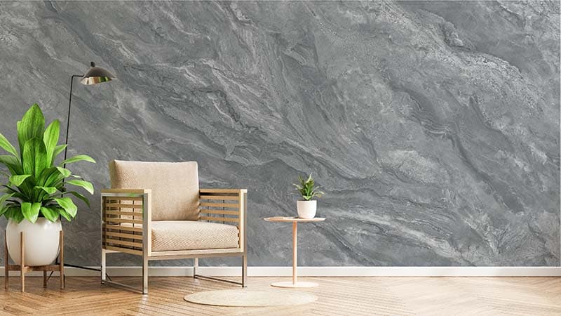 Natural Portoro Marble Wallpaper Mural shown in a room