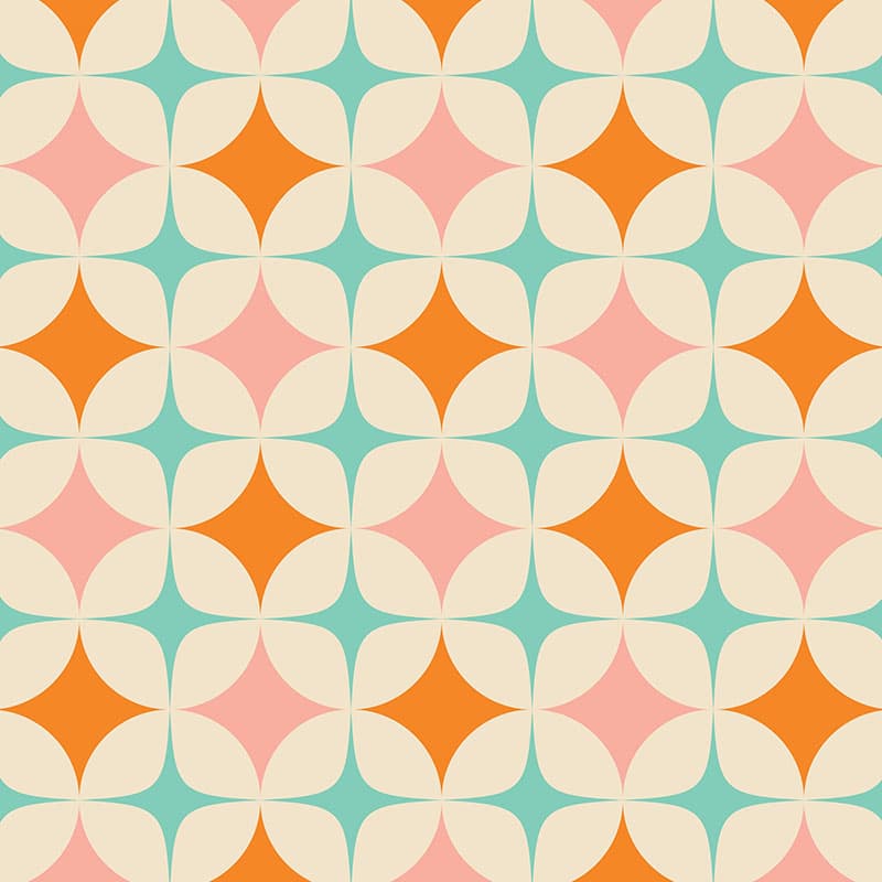 50s Mid Century Modern Pattern Wallpaper Mural pattern detail