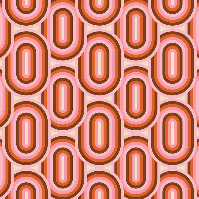 Mid-century Aesthetic Style Wallpaper Mural pattern detail