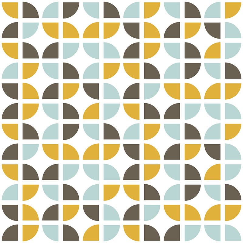 Mid-Century Modern Style Wallpaper Mural pattern detail