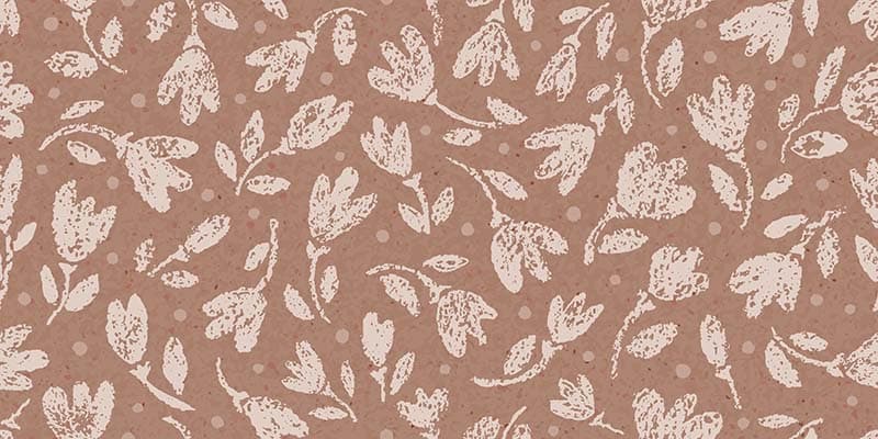 Flower Mocha Mousse Pattern Wallpaper Mural pattern detail