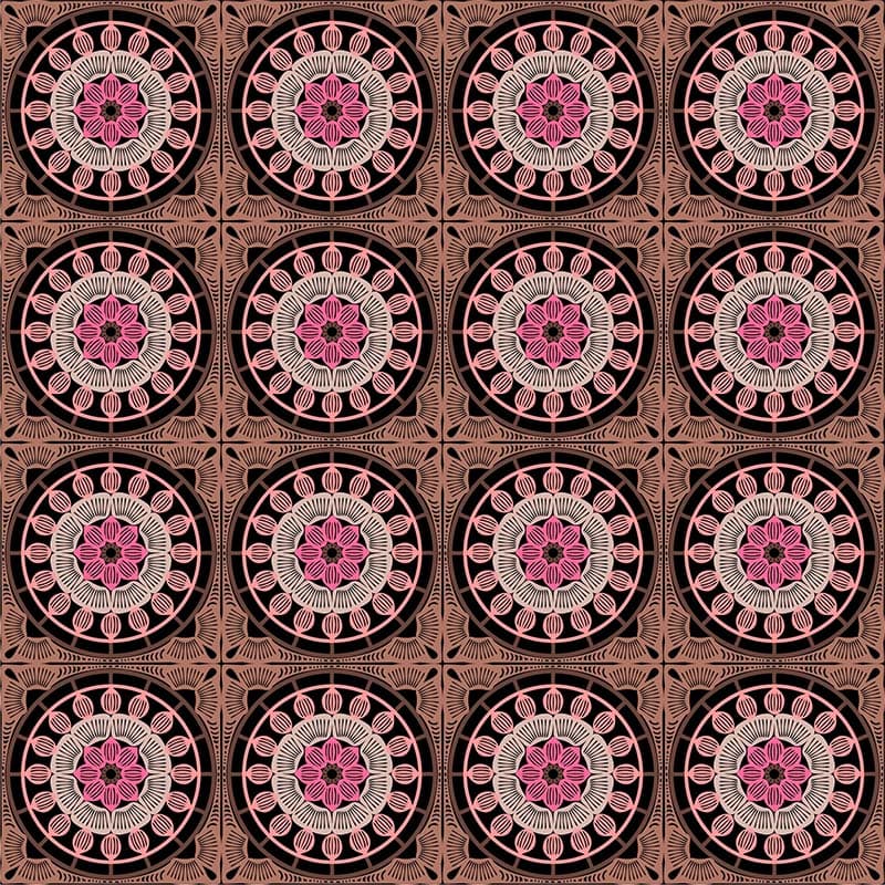 Decorative Crochet Granny Square Wallpaper Mural pattern detail