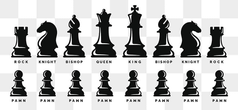 Chess Pieces Icon Wallpaper Mural pattern detail