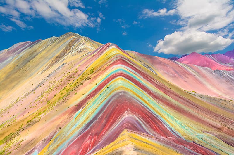 Rainbow Mountain Vinicunca Peru Wallpaper Mural pattern detail