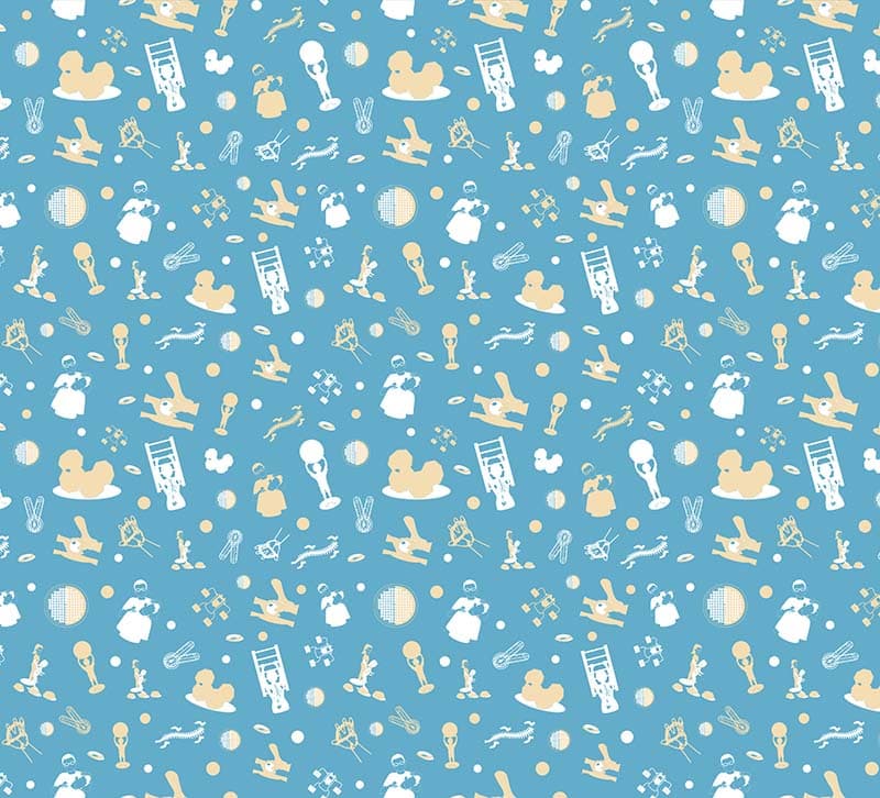 Physiotherapy Icons Pattern Wallpaper Mural pattern detail