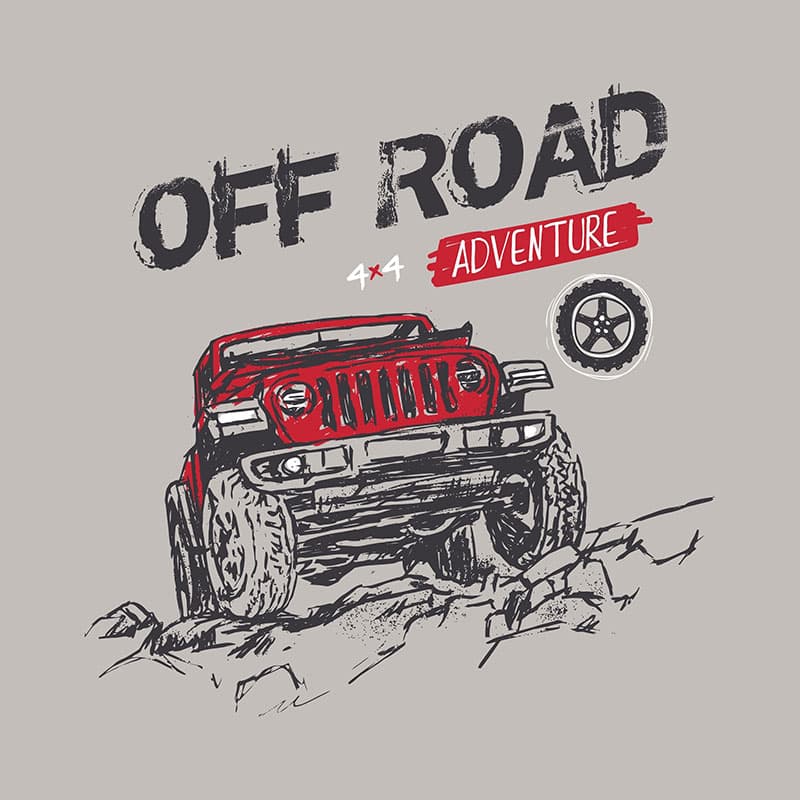 Off Road Adventure Wallpaper Mural pattern detail
