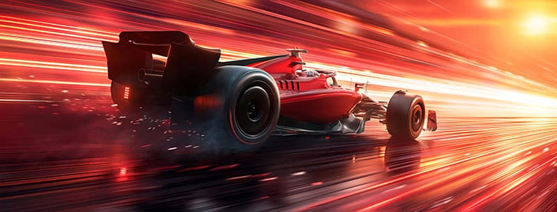 Red Formula One Car Wallpaper Mural pattern detail