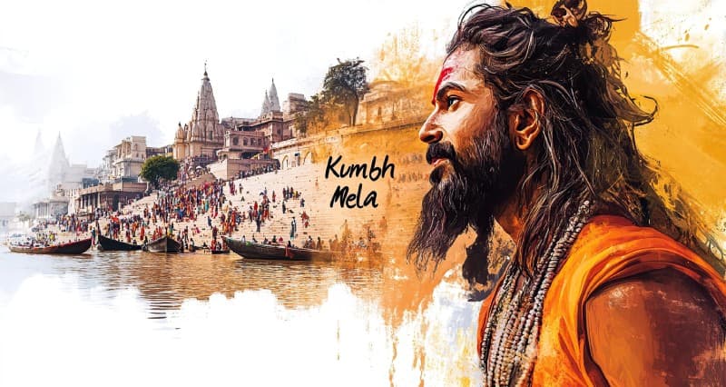 Kumbh Mela Prayagraj Wallpaper Mural pattern detail