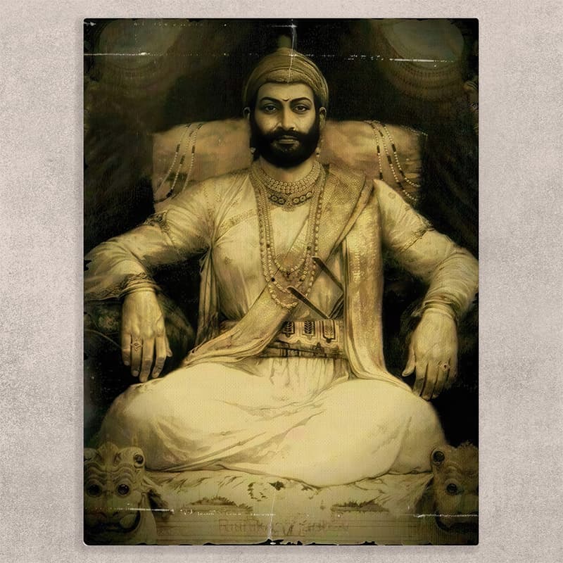 Chhatrapati Shivaji Maharaj Photo shown in a room