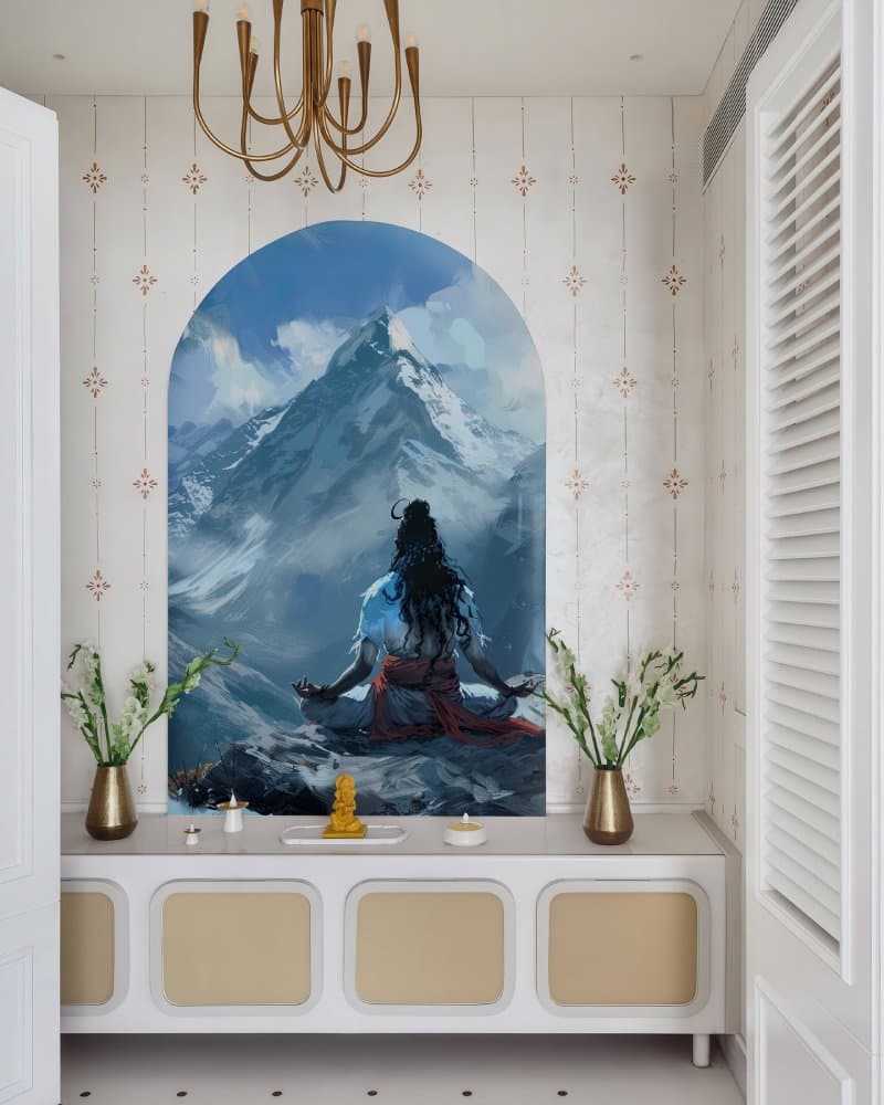 Yogeshwar, Mahadev Wallpaper Mural shown in a room