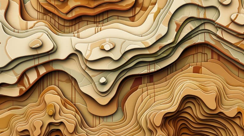 Abstract Topography Wallpaper Mural pattern detail