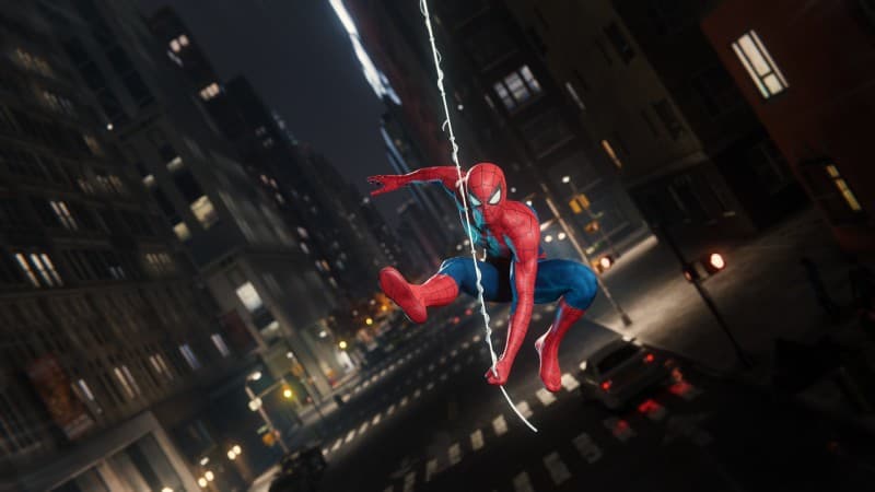 Classic Spiderman Swing Wallpaper Mural pattern detail