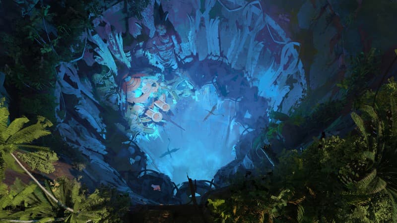 Fantasy Cave Wallpaper Mural pattern detail