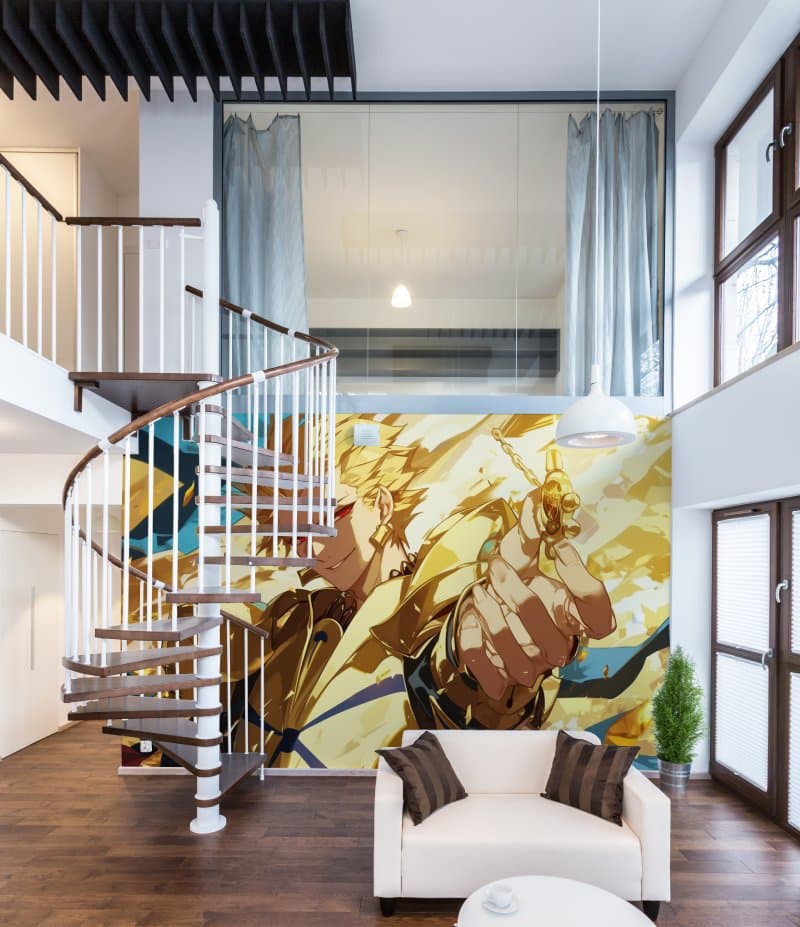 Gilgamesh Wallpaper Mural shown in a room