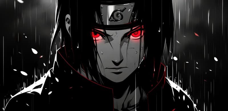 Itachi Uchiha Dark Wallpaper Mural pattern detail