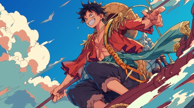 Luffy's Adventure Wallpaper Mural pattern detail