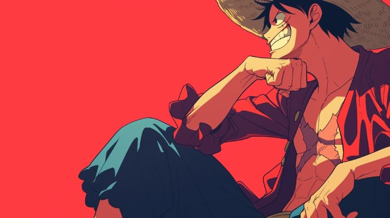 Luffy One Piece Wallpaper Mural pattern detail