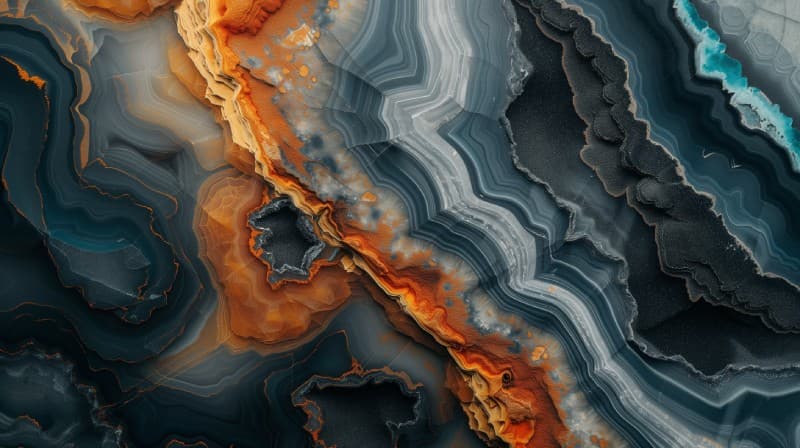 Rustic Geode Mural Wallpaper pattern detail