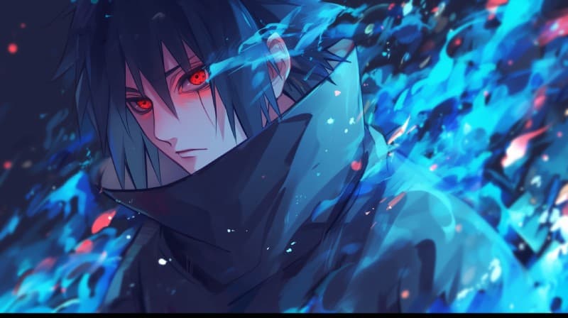 Sasuke Wallpaper Mural pattern detail