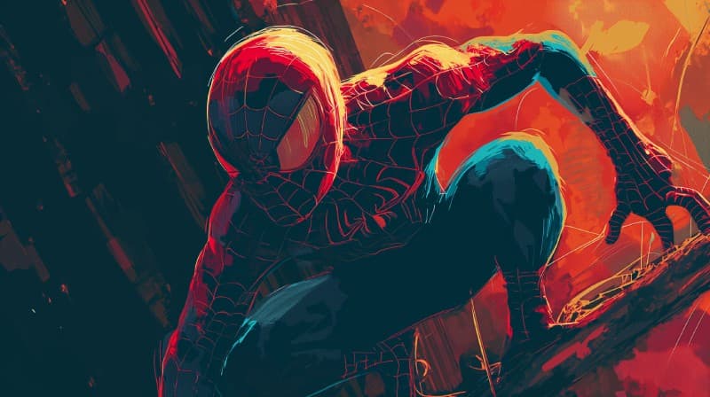 Spiderman Art for Gamers Wallpaper Mural pattern detail