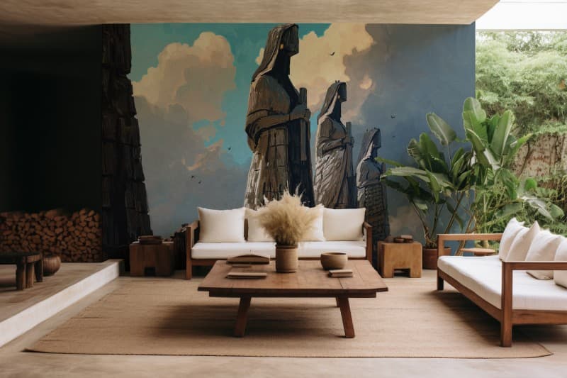 Valley of The Ancients Wallpaper Mural shown in a room