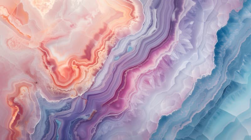 Vibrant Geode Wallpaper Mural pattern detail