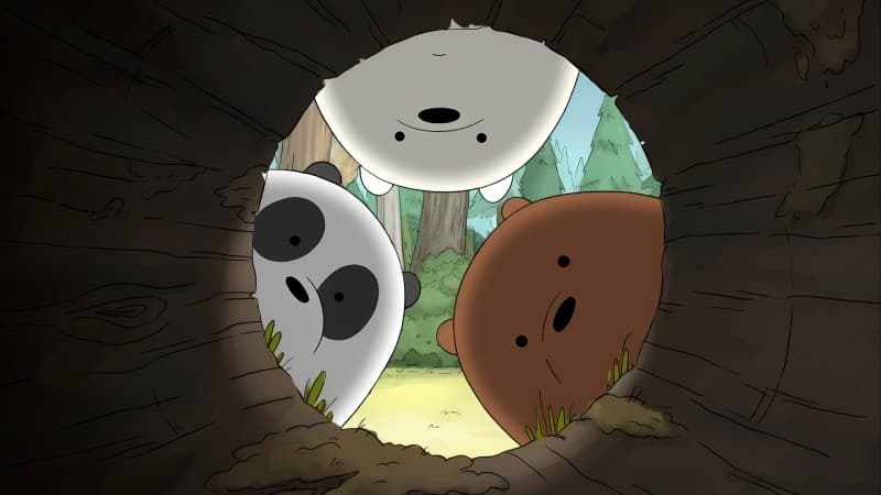 We Bare Bears Wallpaper Mural pattern detail