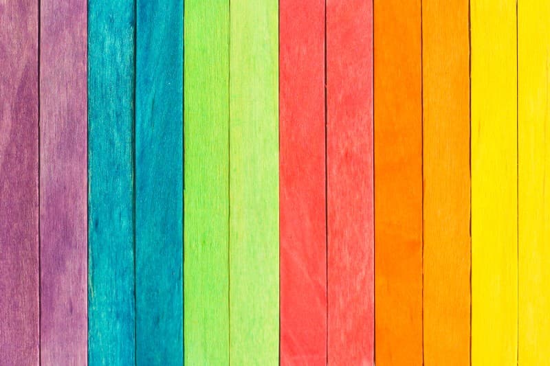Colorful Wood Plank Texture Wallpaper Mural pattern detail