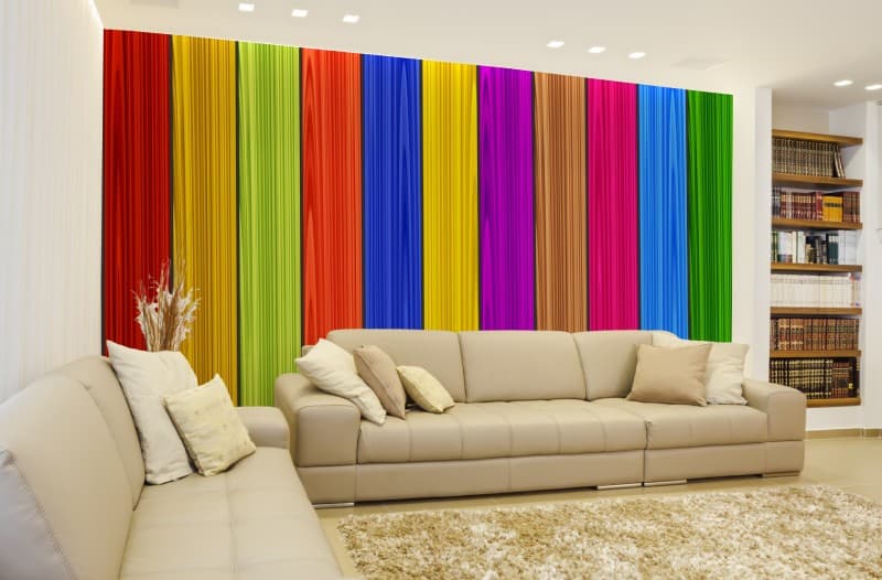 Eclectic Timber Wonderland Wallpaper Mural shown in a room