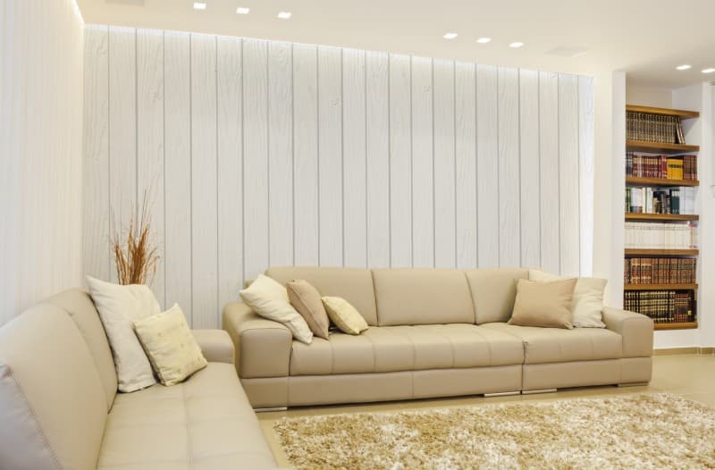 Alabaster Grain Aesthetic Wallpaper Mural shown in a room