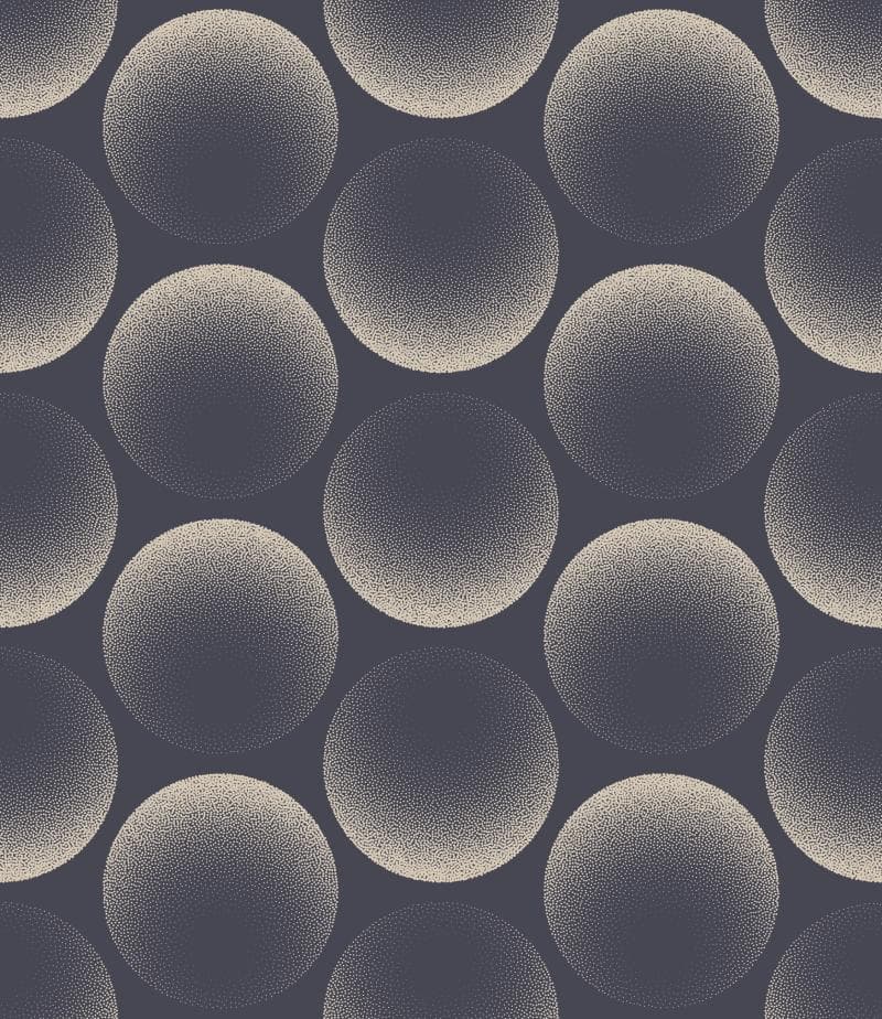 Pale Grey Half Tone Circles Wallpaper Mural pattern detail