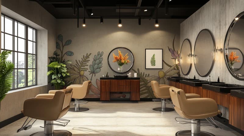 Botanical Elegance Wallpaper Mural shown in a room